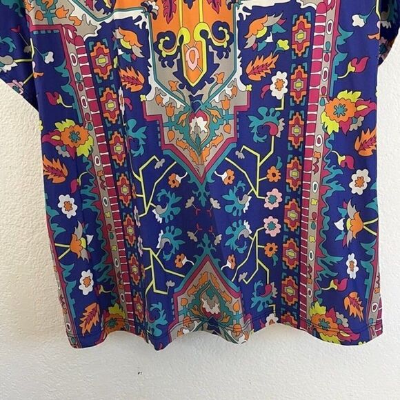 Trina Turk Tapestry Swim Cover Up Colorful Tunic Mini Dress Size Large NWOT - Picture 8 of 12